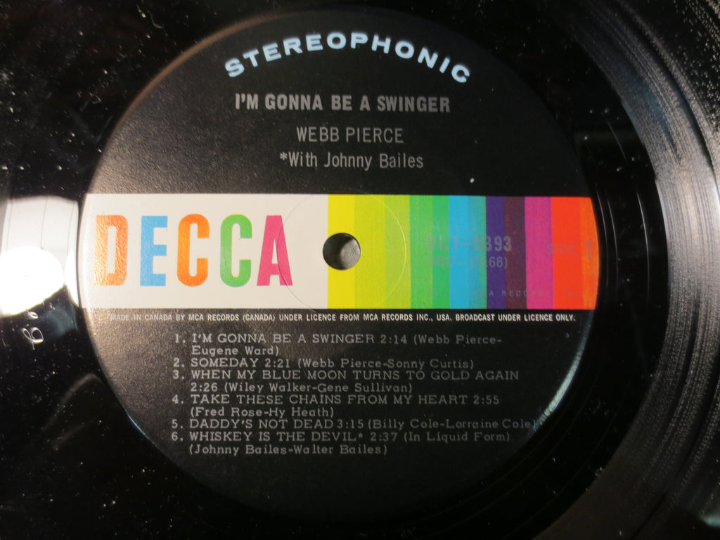 Webb Pierce – I'm Gonna Be a Swinger (1973) Vinyl LP