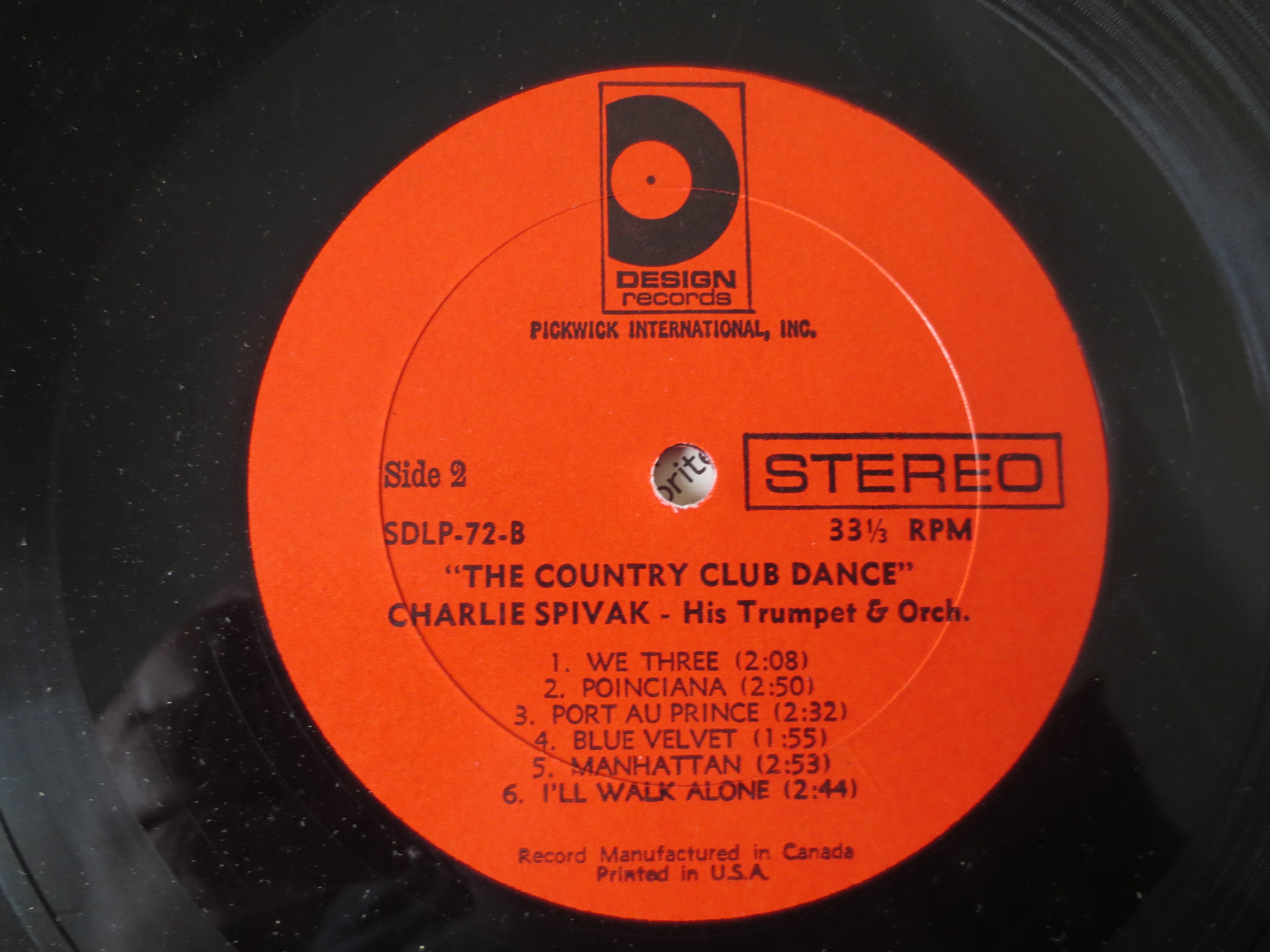 Charlie Spivak – The Country Club Dance (1962) Vinyl LP