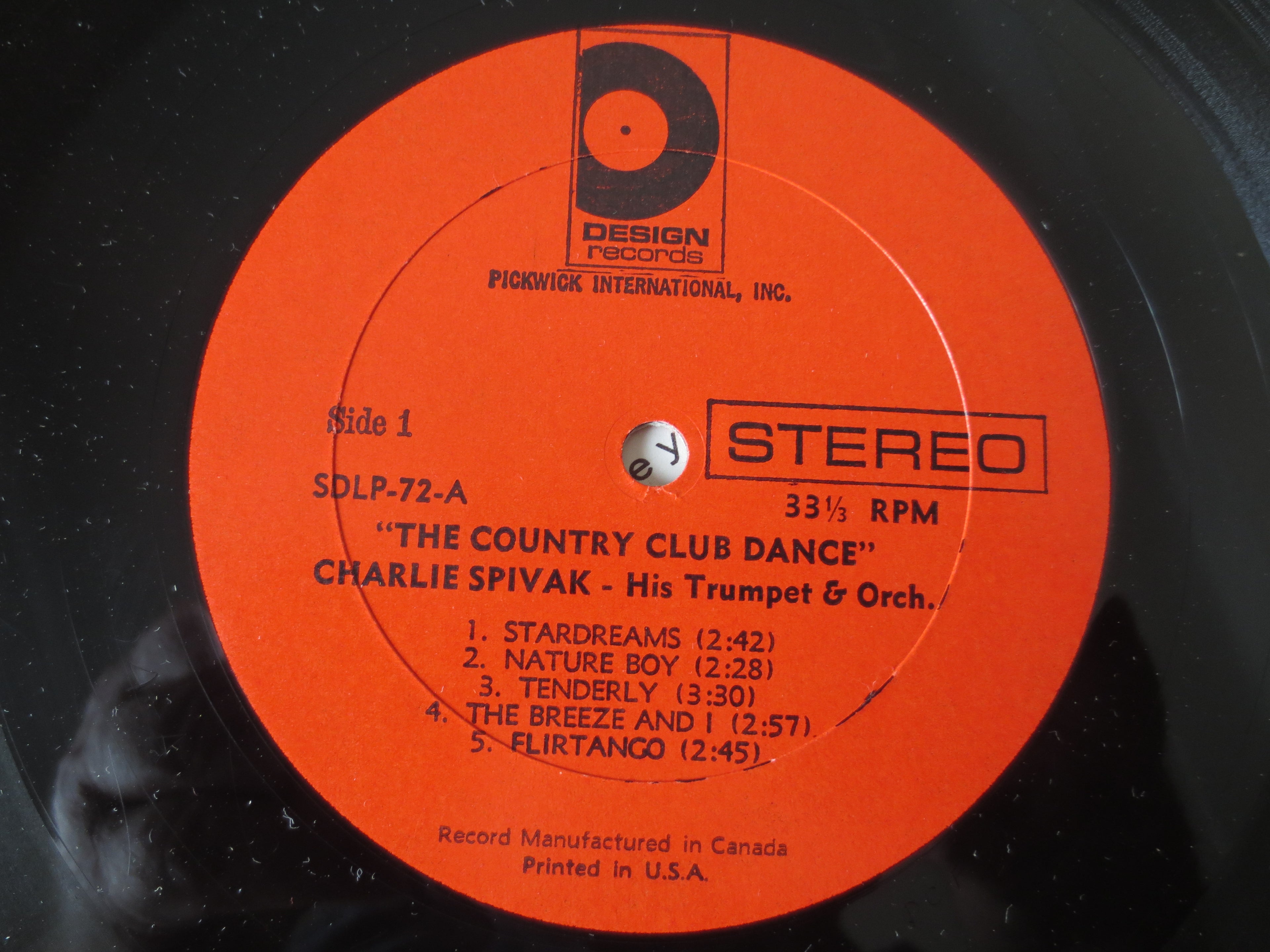 Charlie Spivak – The Country Club Dance (1962) Vinyl LP