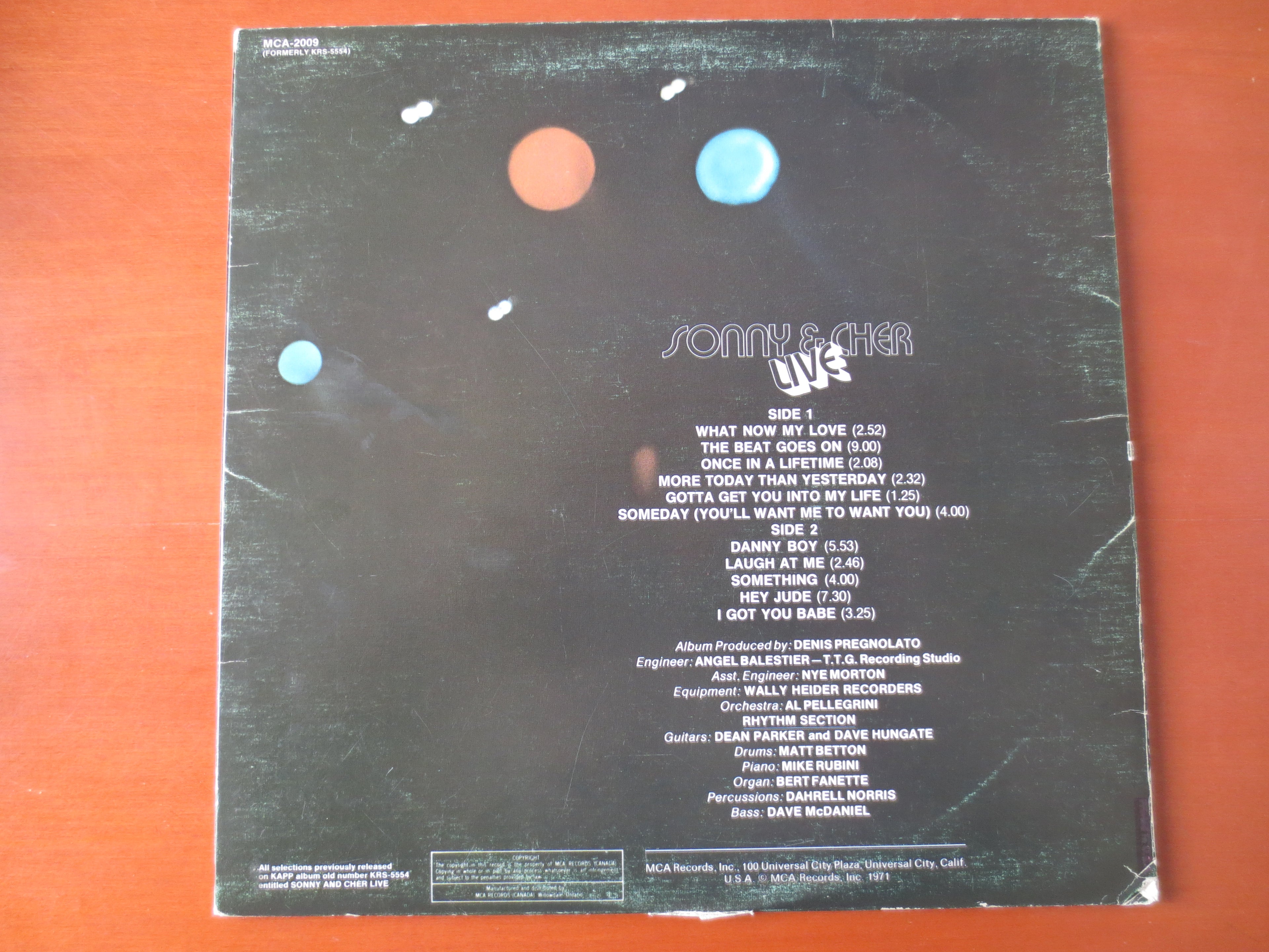 Sonny & Cher – Live (1971) Vinyl LP
