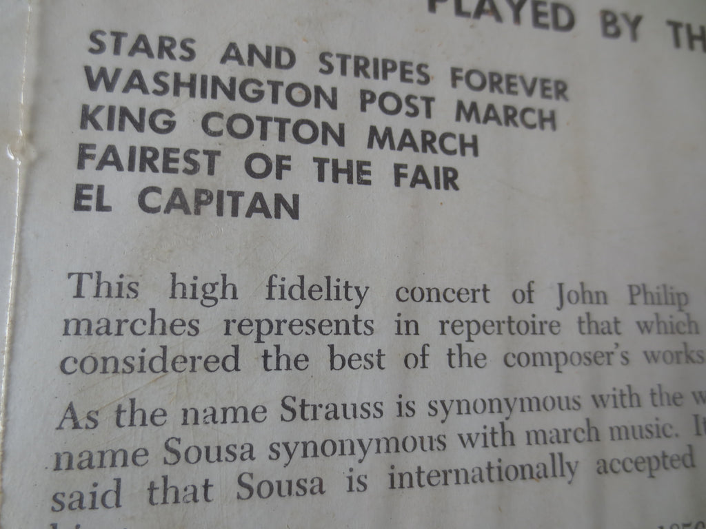 John Philip Sousa – Marching Along (1958) Vinyl LP
