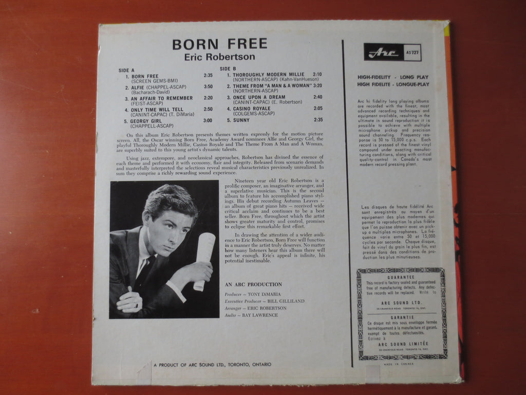 Eric Robertson – Born Free (1967) [Vinyl LP]