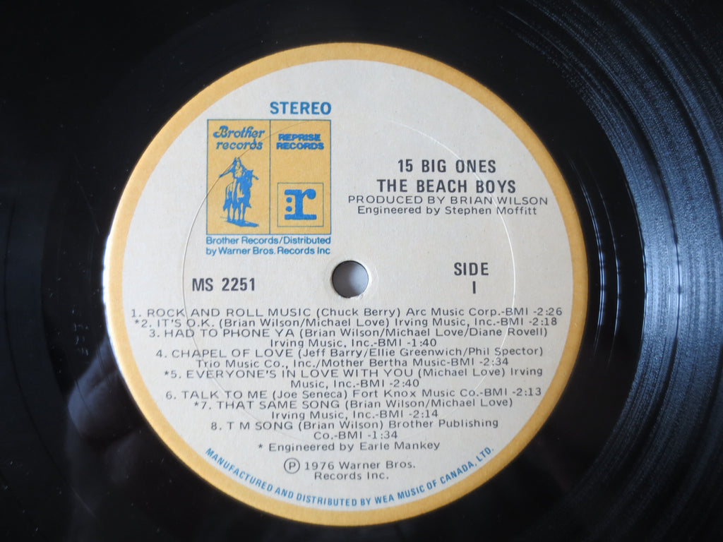 The Beach Boys – 15 Big Ones (1976) Vinyl LP