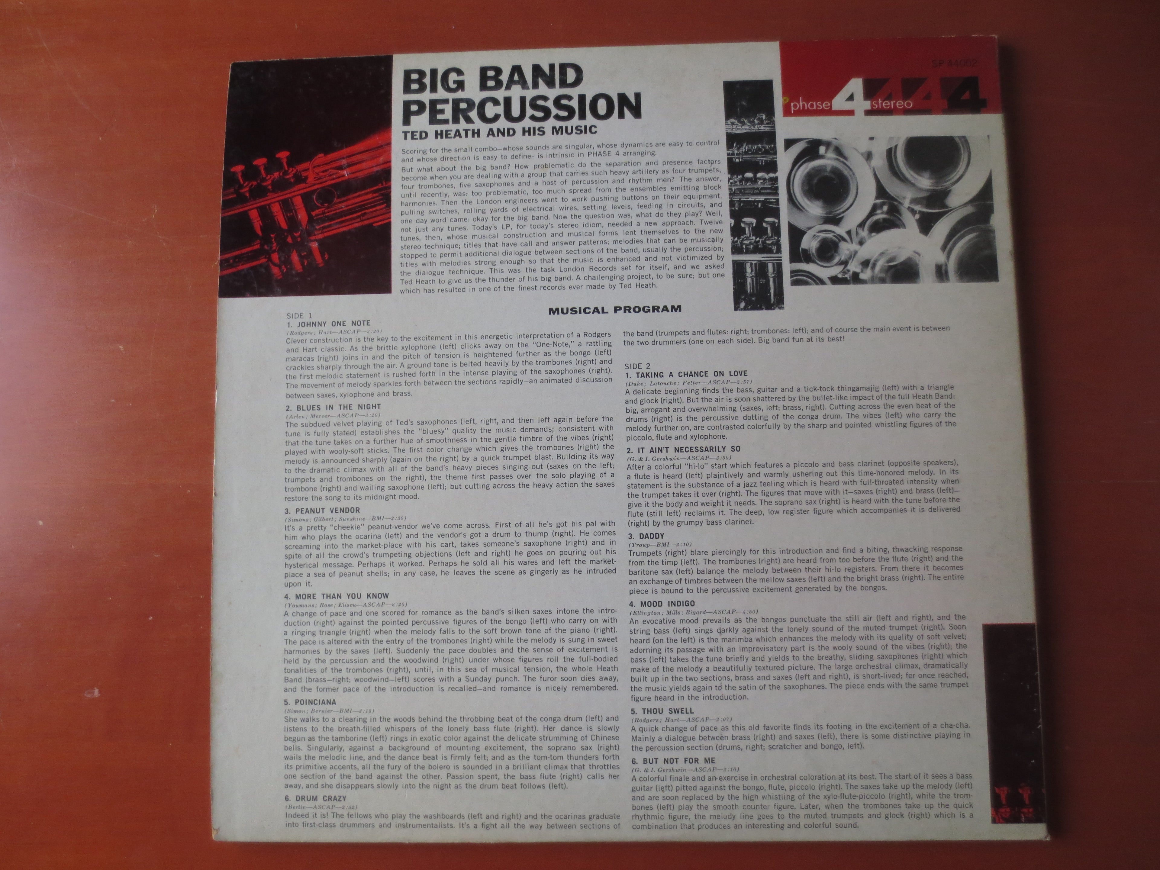 Ted Heath – Big Band Percussion (1961) Vinyl LP
