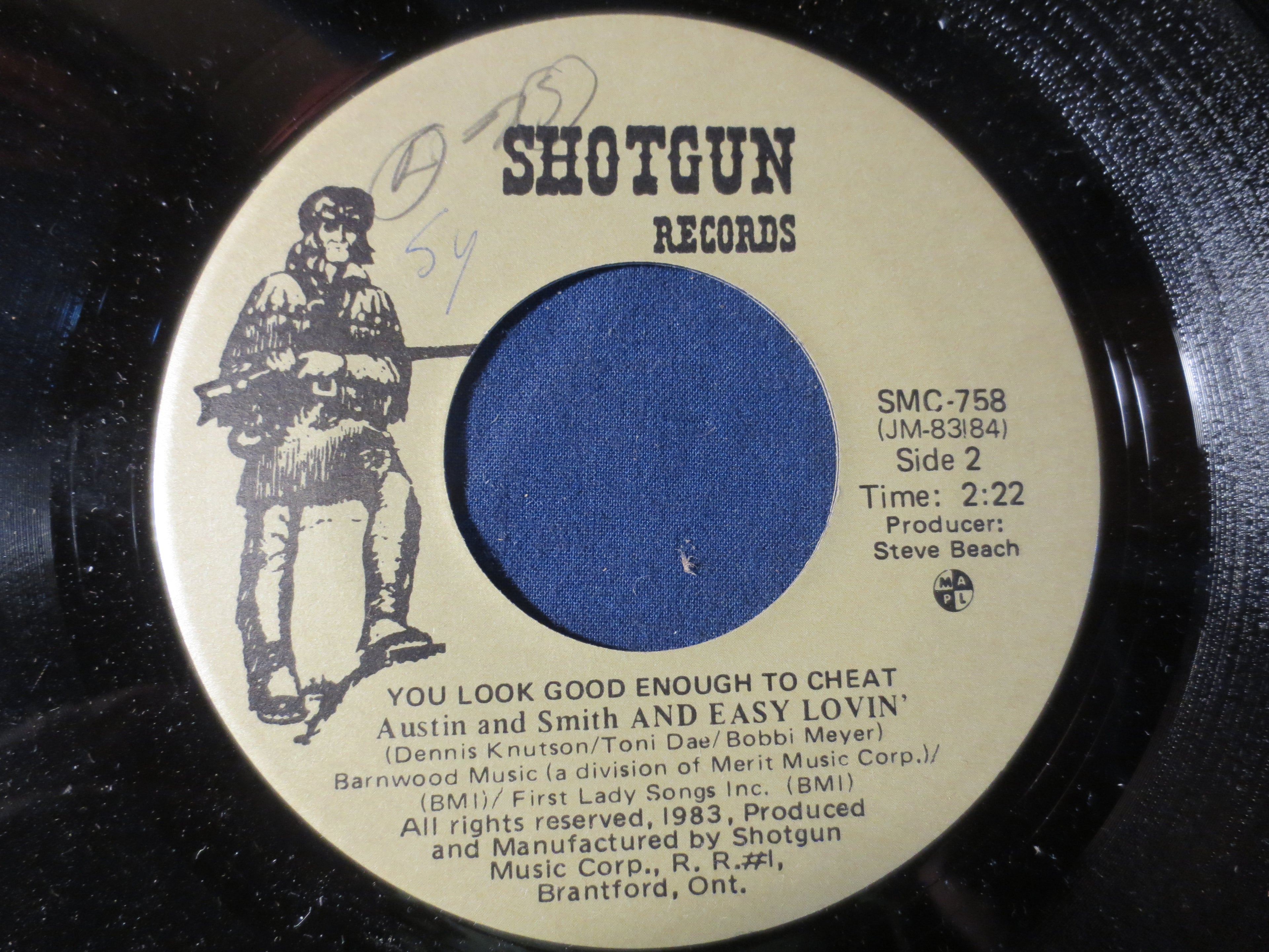 Austin & Smith – Easy Lovin' / You Look Good Enough to Cheat (1983) 45 RPM Vinyl