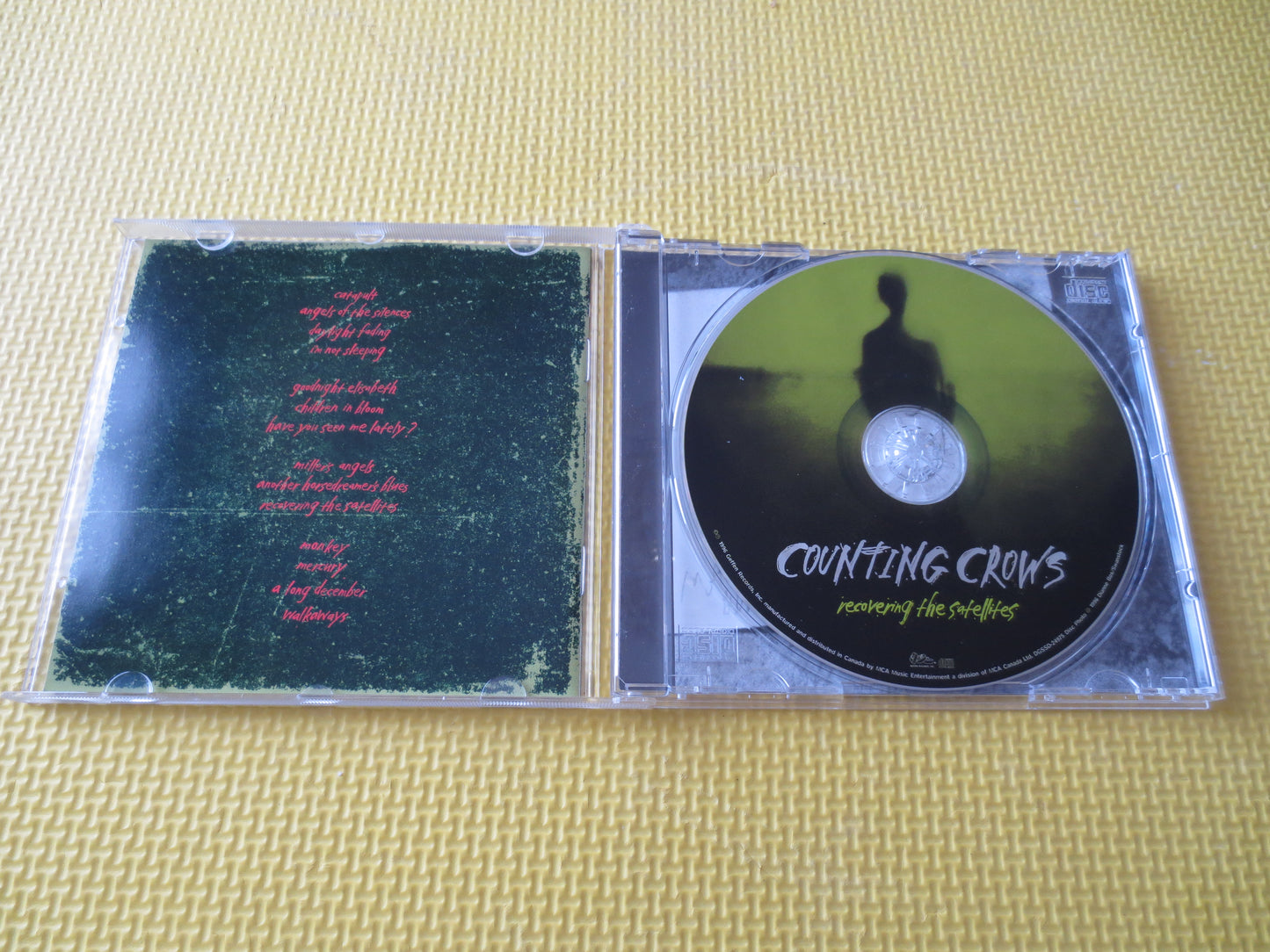 COUNTING CROWS, RECOVERING the Satellites, Counting Crows Cd, Music Cd, Rock Music Cd, Counting Crows Album, 1996 Compact Disc