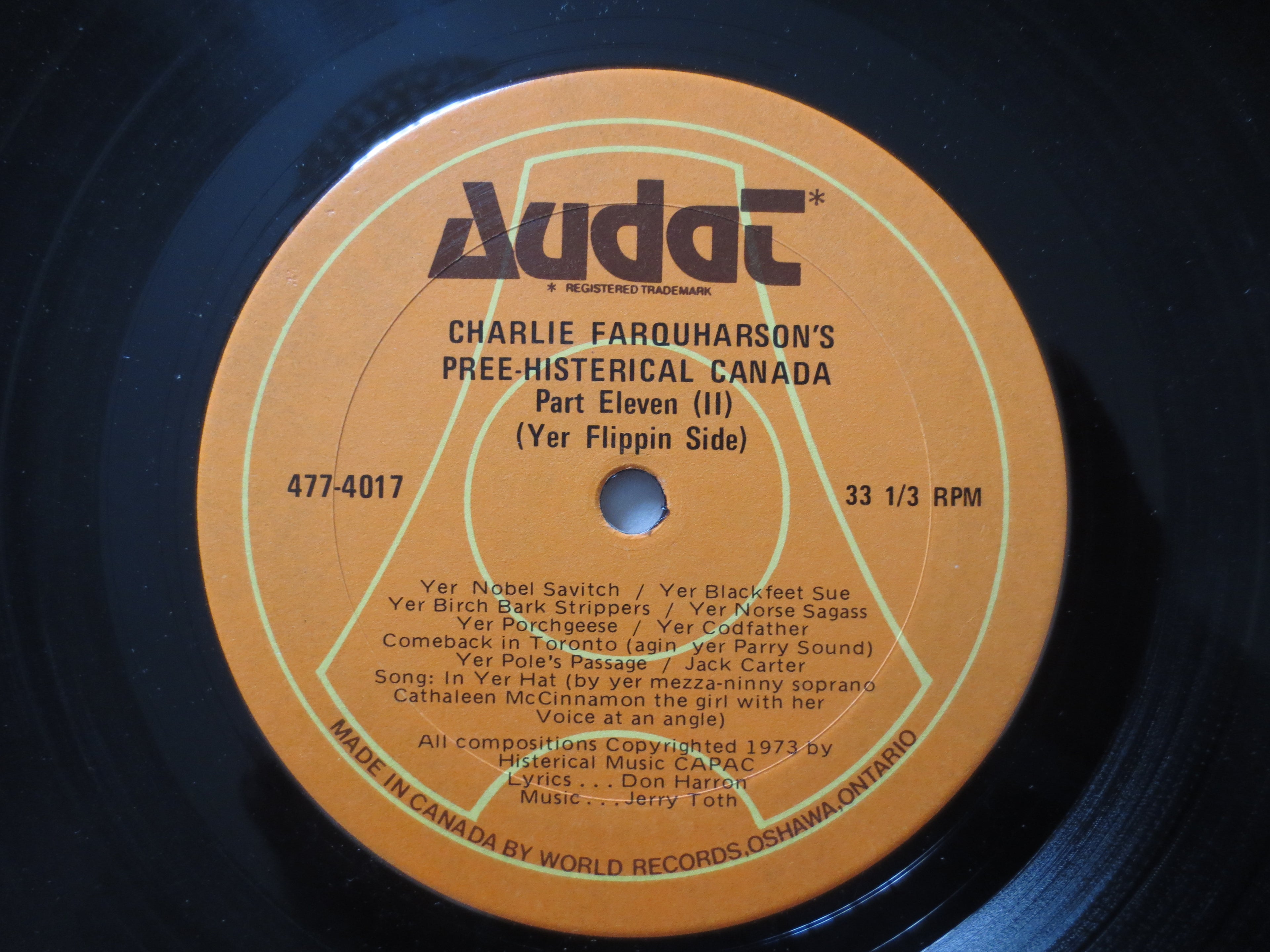 Charlie Farquharson – Pree-Histerical Canada (1973) Vinyl LP