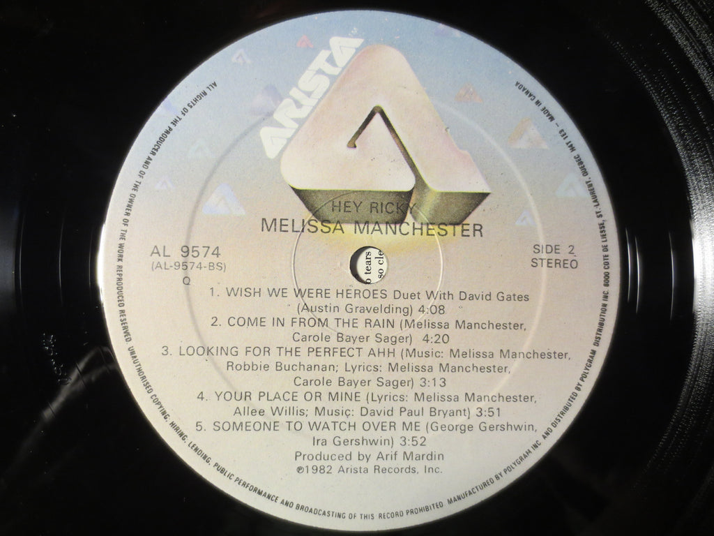 Melissa Manchester – Hey Ricky (1982) Vinyl LP