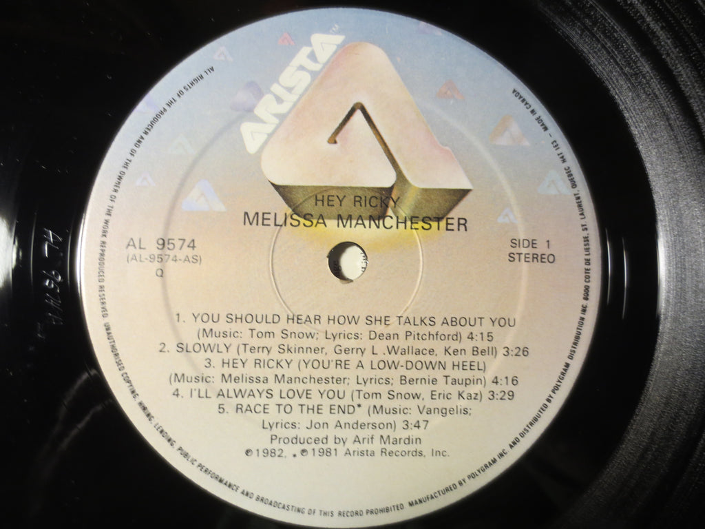 Melissa Manchester – Hey Ricky (1982) Vinyl LP