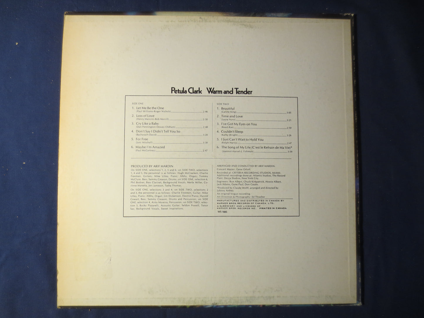 PETULA CLARK Records, Warm and TENDER, Petula Clark Album, Petula Clark Vinyl, Petula Clark Lp, Vintage Vinyl, 1971 Records