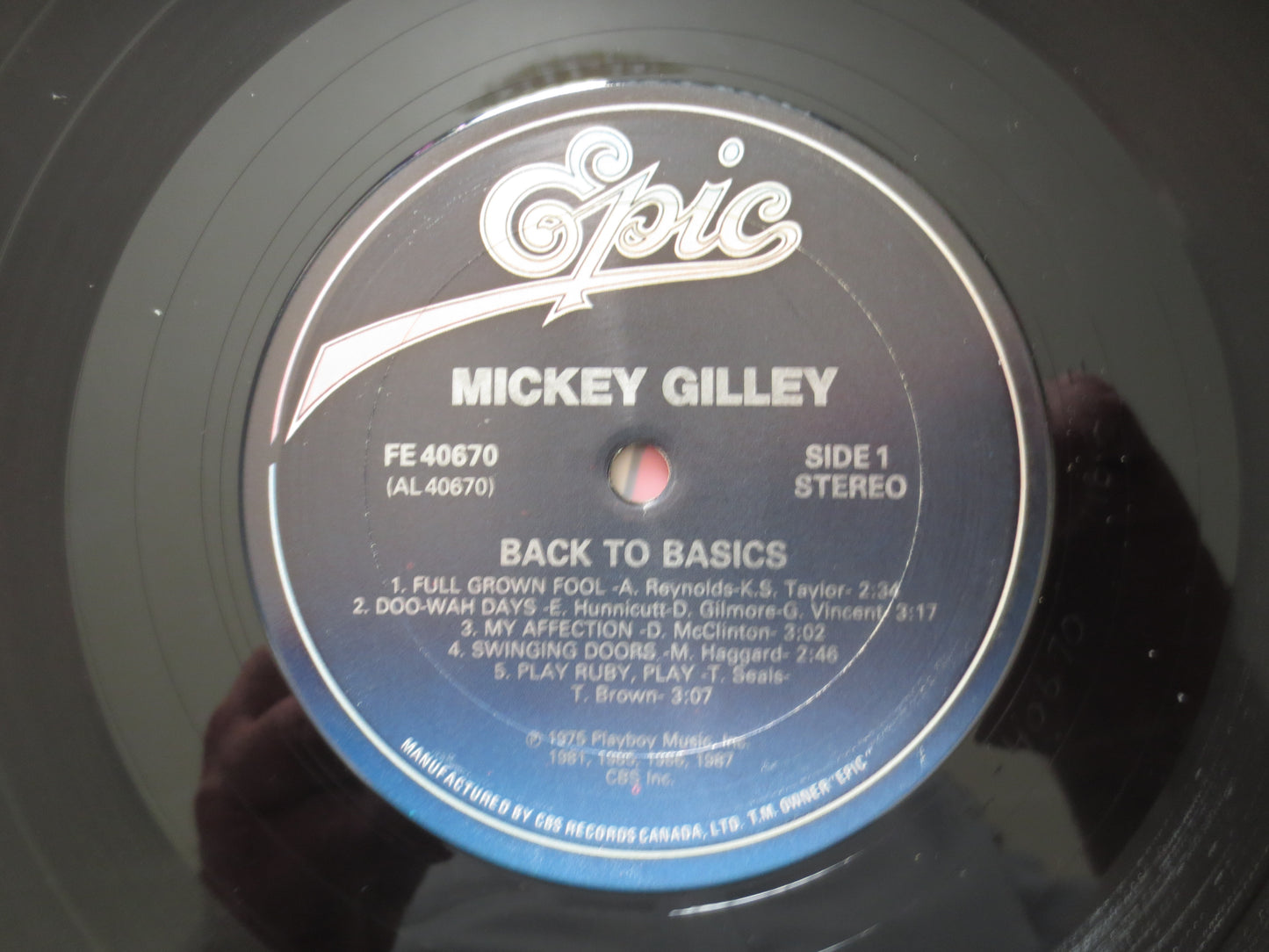 MICKEY GILLEY, Back to Basics, Vintage Vinyl, MICKEY Gilley Album, Vinyl Record, Mickey Gilley Vinyl, Lps, 1987 Records