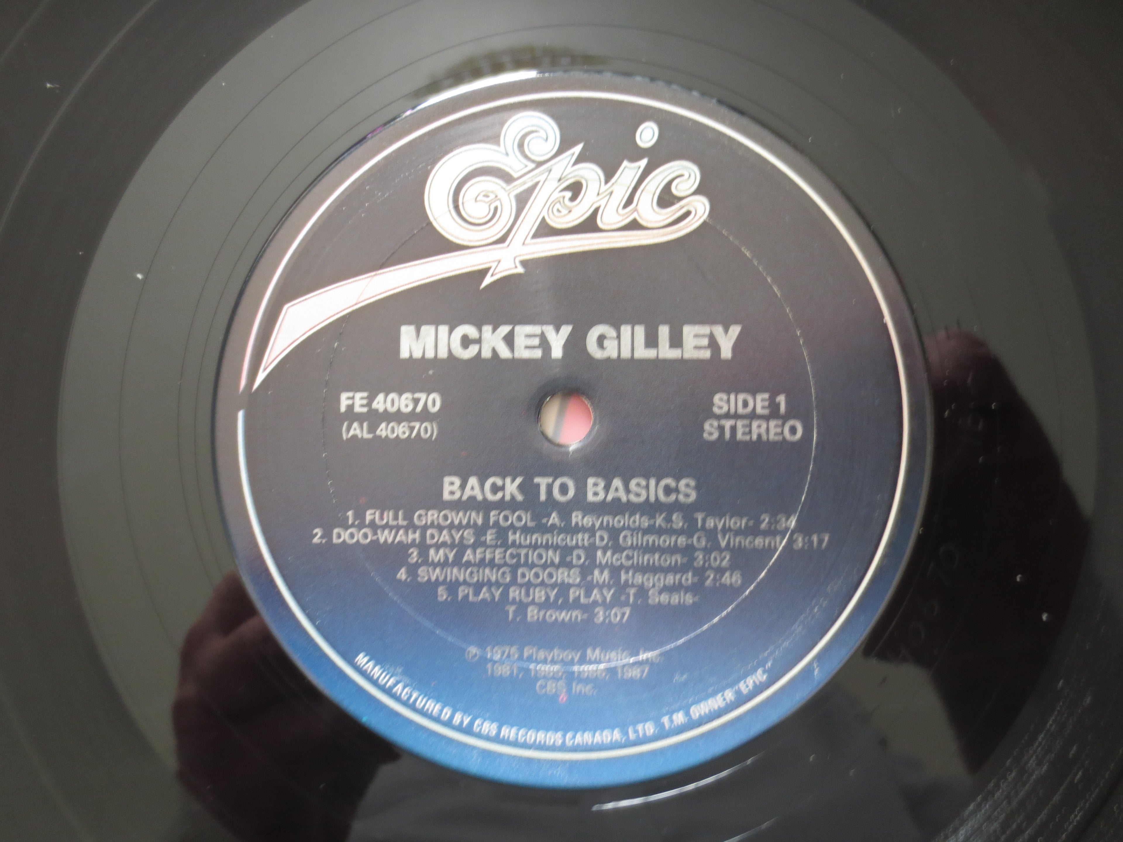 Mickey Gilley – Back to Basics (1987) Vinyl LP