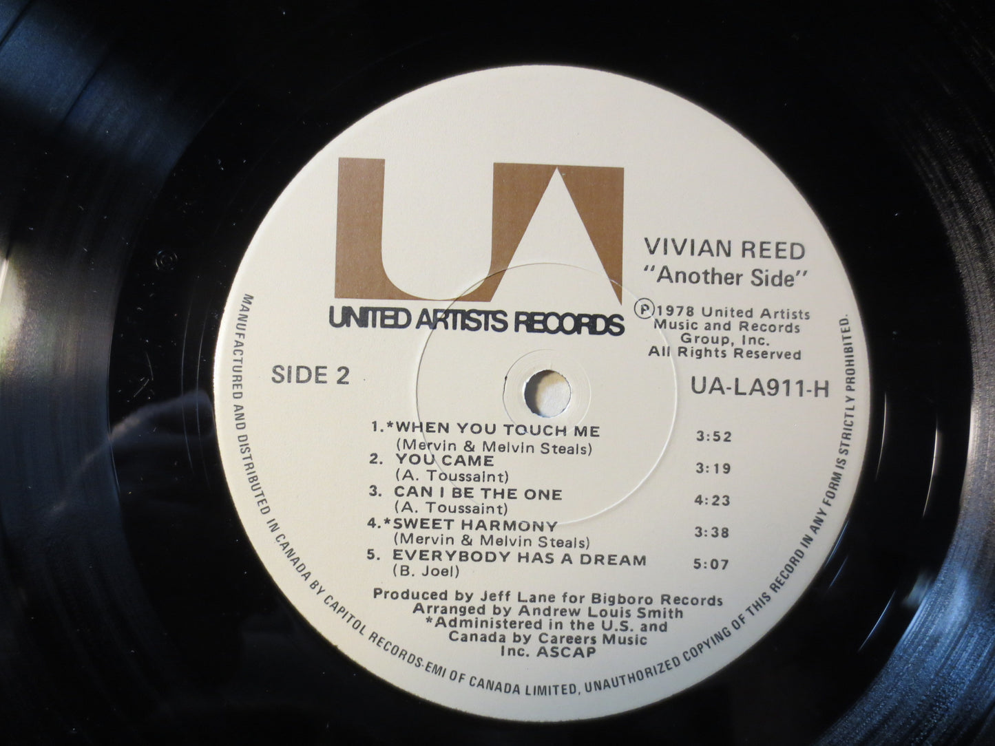 VIVIAN REED, ANOTHER Side Lp, Vivian Reed Album, Vivian Reed Vinyl, Vivian Reed Lp, Vintage Vinyl, Lps, 1978 Records