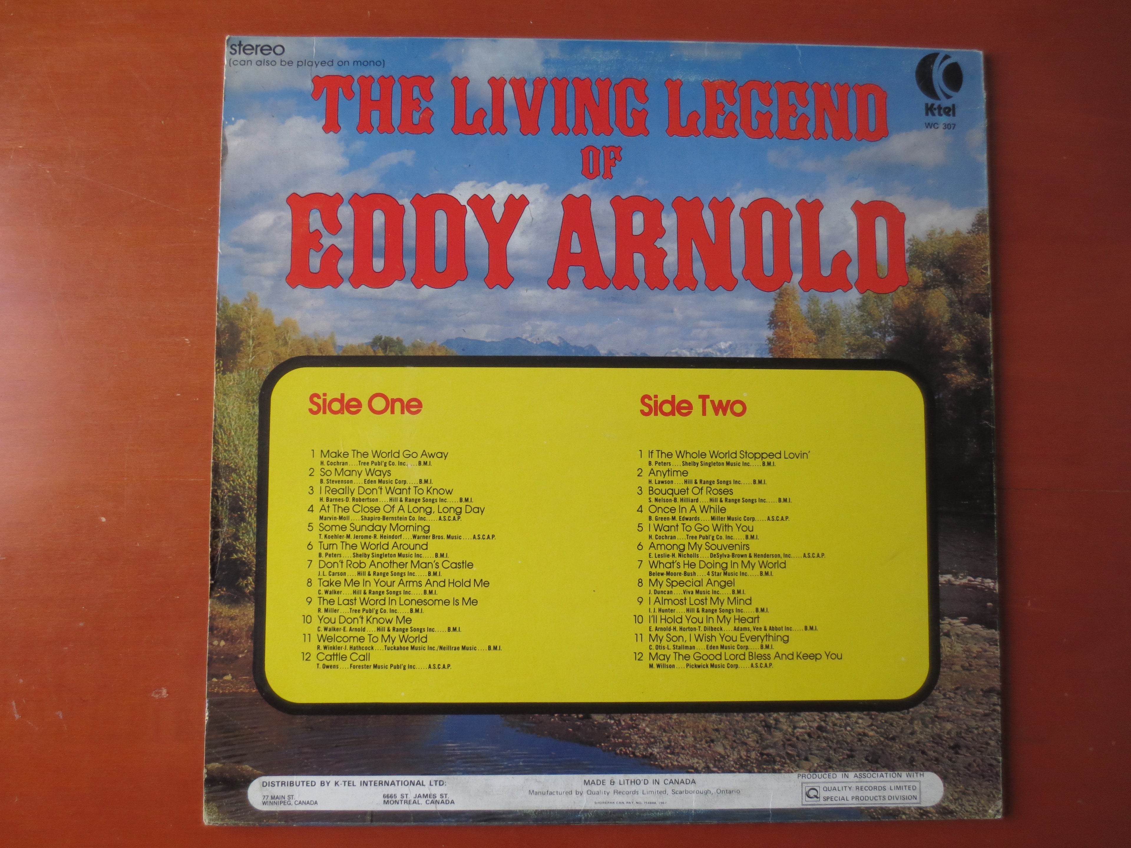 Eddy Arnold – The Living Legend of Eddy Arnold (1974) Vinyl LP