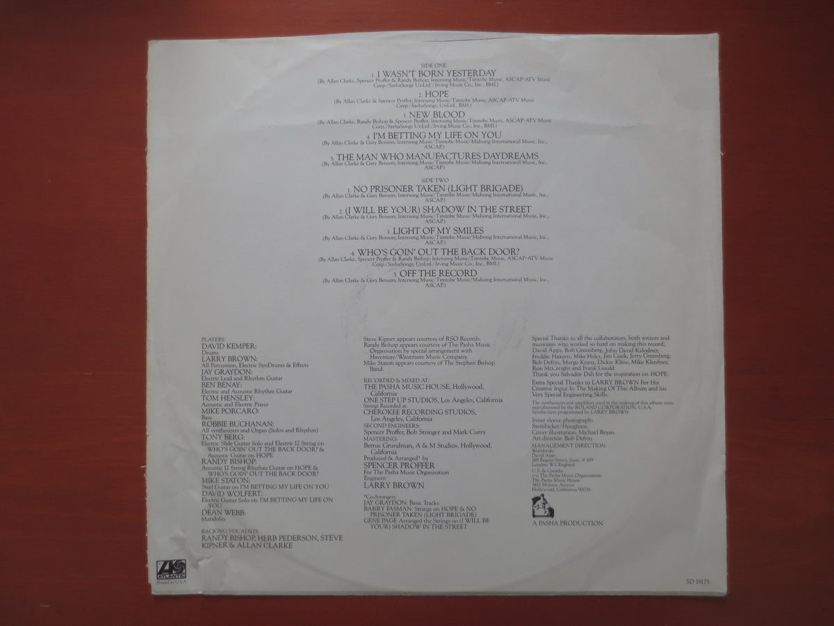 Allan Clarke – I Wasn't Born Yesterday (1978) Vinyl LP