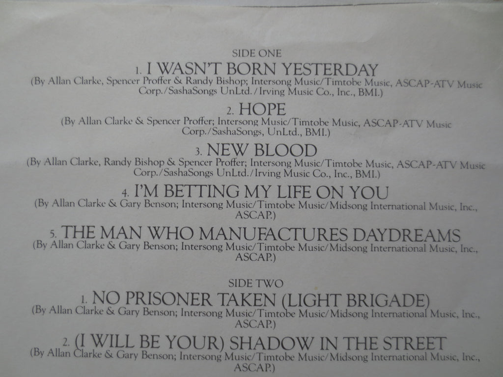 Allan Clarke – I Wasn't Born Yesterday (1978) Vinyl LP