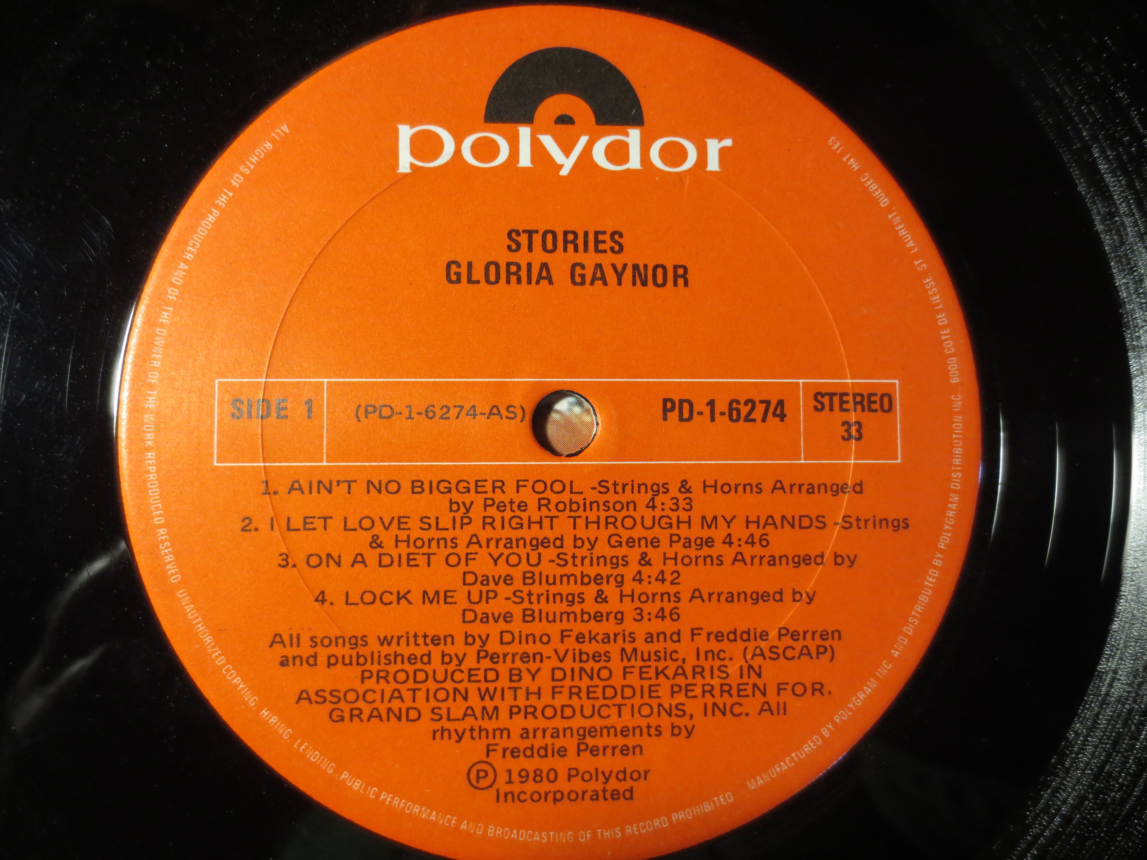 Gloria Gaynor – Stories (1980) Vinyl LP