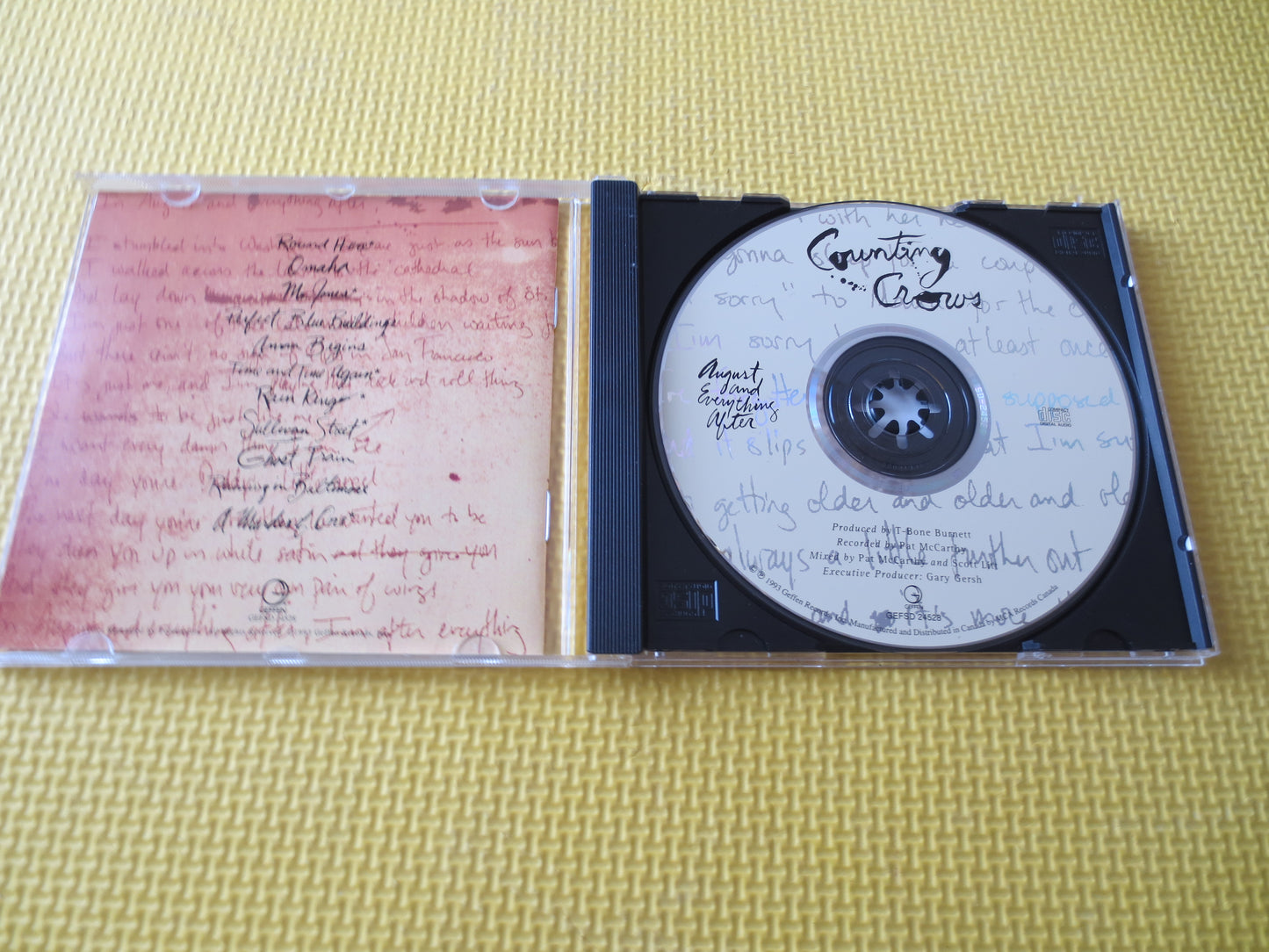 COUNTING CROWS, August and EVERYTHING, Counting Crows Cd, Music Cd, Rock Music Cd, Counting Crows Album, cd, 1993 Compact Disc