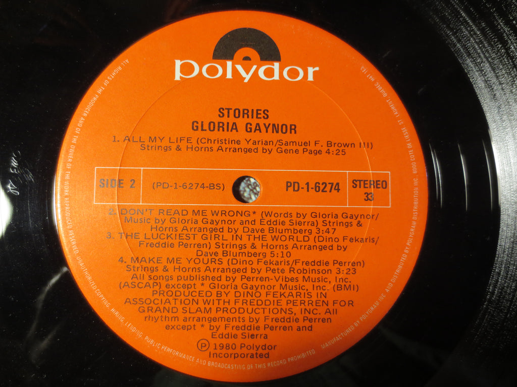 Gloria Gaynor – Stories (1980) Vinyl LP