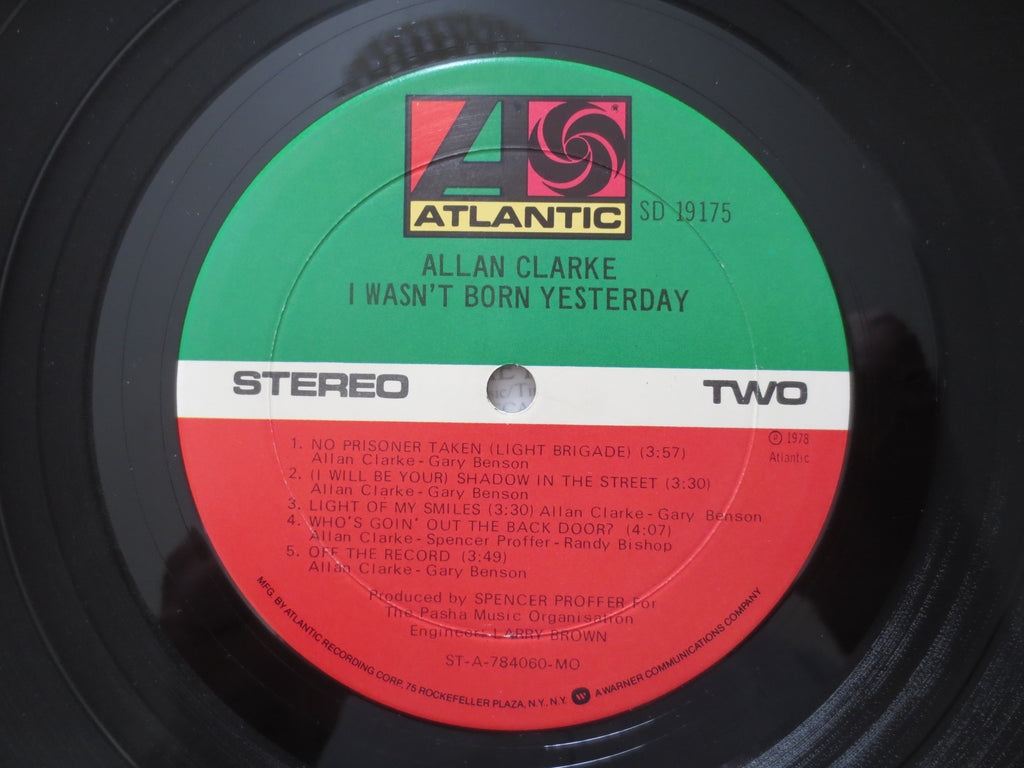 Allan Clarke – I Wasn't Born Yesterday (1978) Vinyl LP