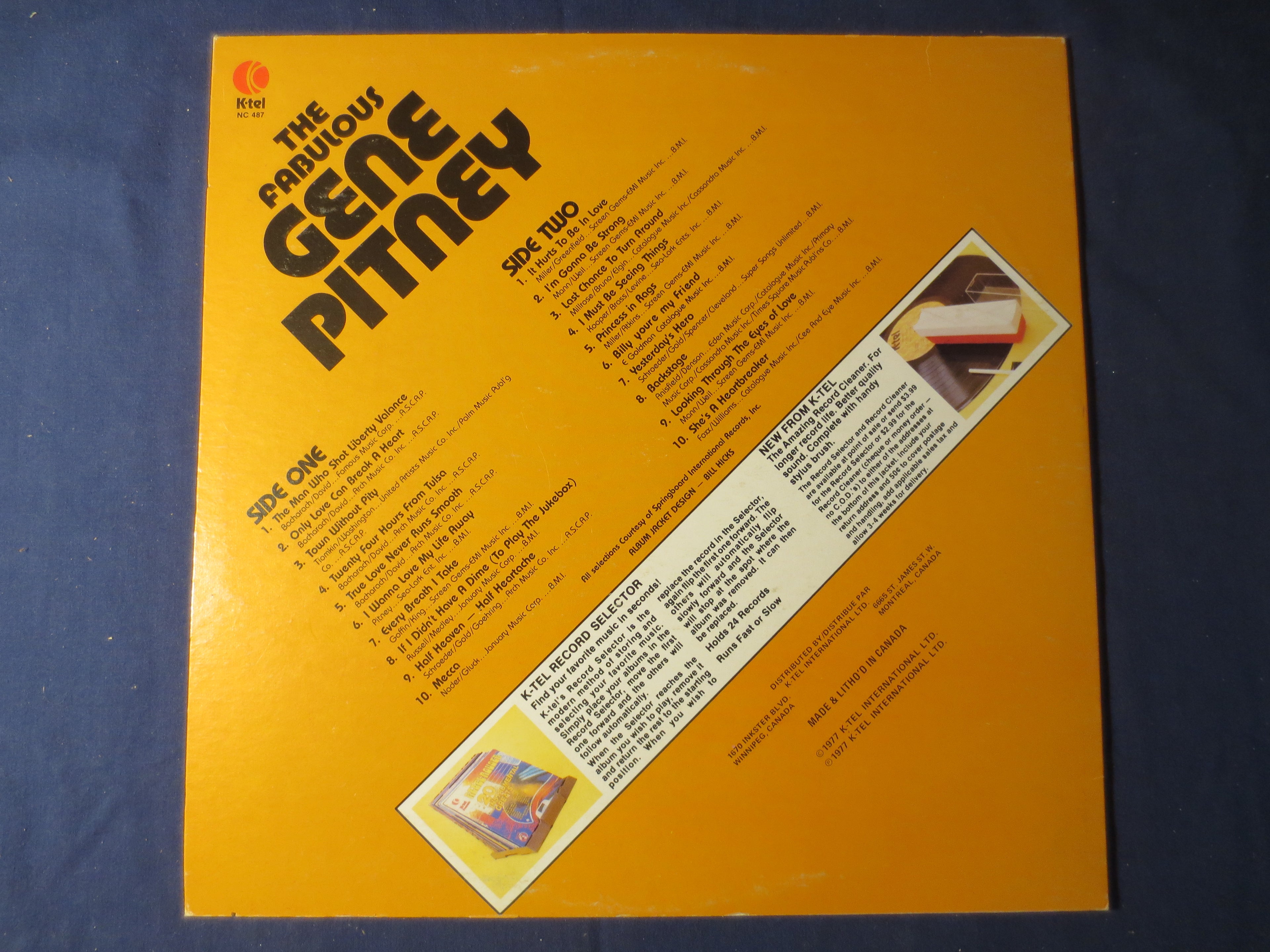 Gene Pitney – The Fabulous Gene Pitney (1977) Vinyl LP 002