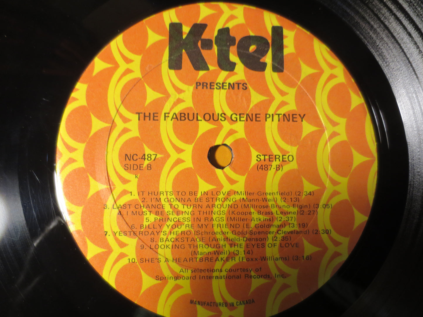 GENE PITNEY, The FABULOUS, K-Tel Records, Vintage Vinyl, Gene Pitney Vinyl, Gene Pitney Albums, Vinyl, 1977 Records