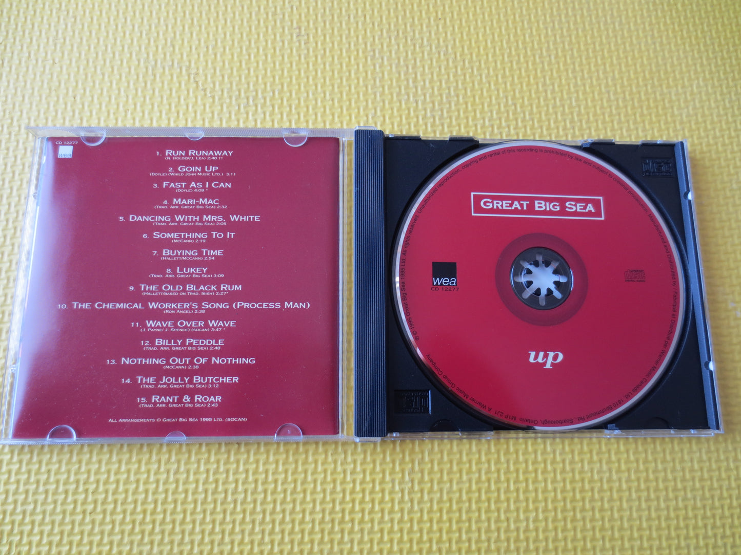 GREAT BIG SEA, Up, Celtic Cds, Rock Cds, Great Big Sea Cd, Great Big Sea Lp, Classic Rock Cds, Music Cd, Cd,1995 Compact Discs