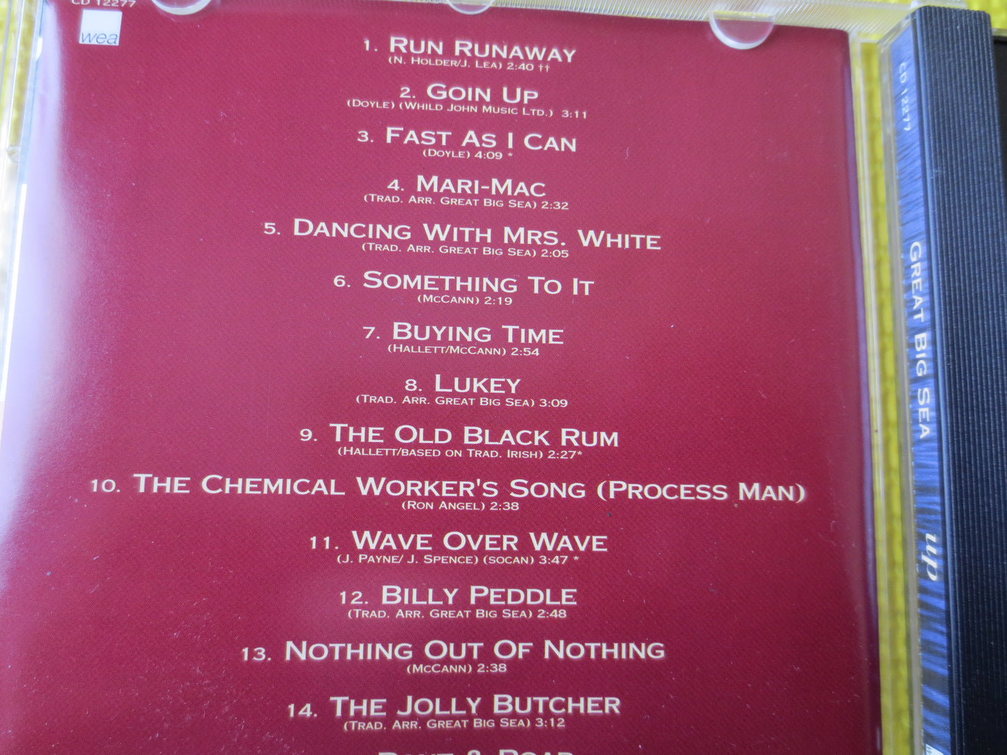 GREAT BIG SEA, Up, Celtic Cds, Rock Cds, Great Big Sea Cd, Great Big Sea Lp, Classic Rock Cds, Music Cd, Cd,1995 Compact Discs