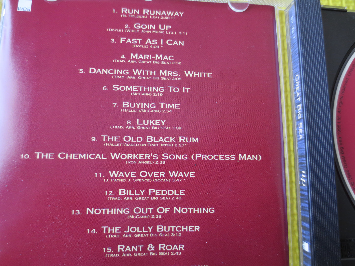 GREAT BIG SEA, Up, Celtic Cds, Rock Cds, Great Big Sea Cd, Great Big Sea Lp, Classic Rock Cds, Music Cd, Cd,1995 Compact Discs