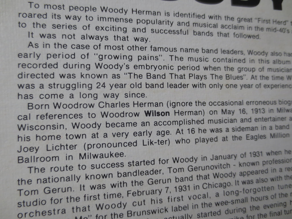 Woody Herman – The Uncollected (1979) Vinyl LP