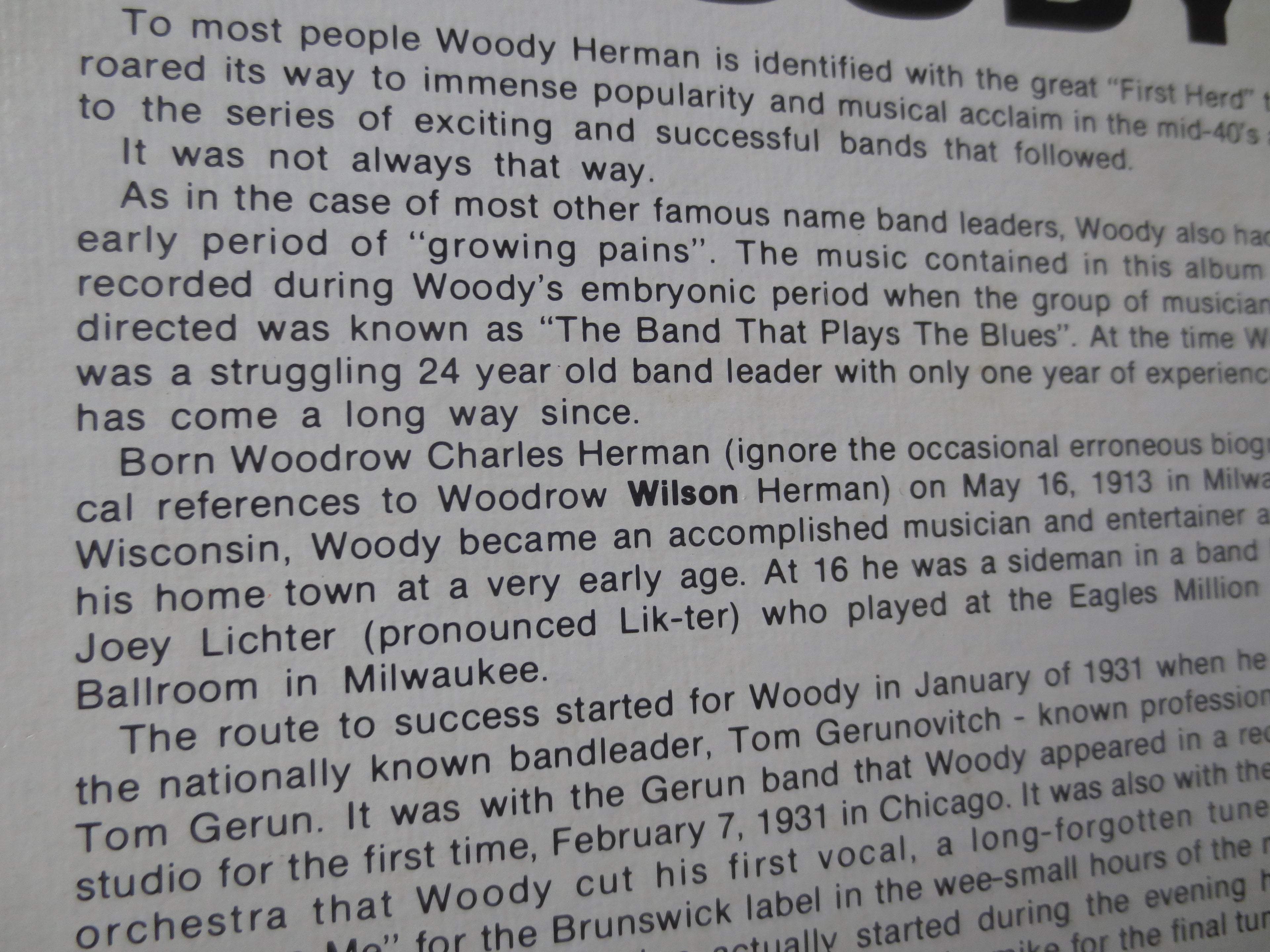 Woody Herman – The Uncollected (1979) [Vinyl LP]