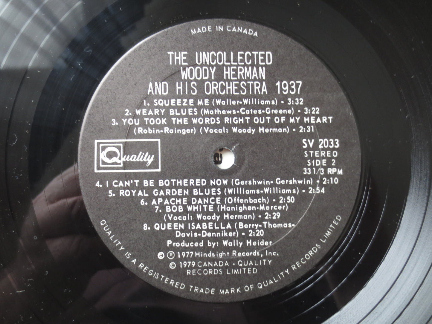 WOODY HERMAN, The UNCOLLECTED, Woody Herman Records, Big Band Records, Vintage Vinyl, Swing Records, Vinyl, 1979 Records