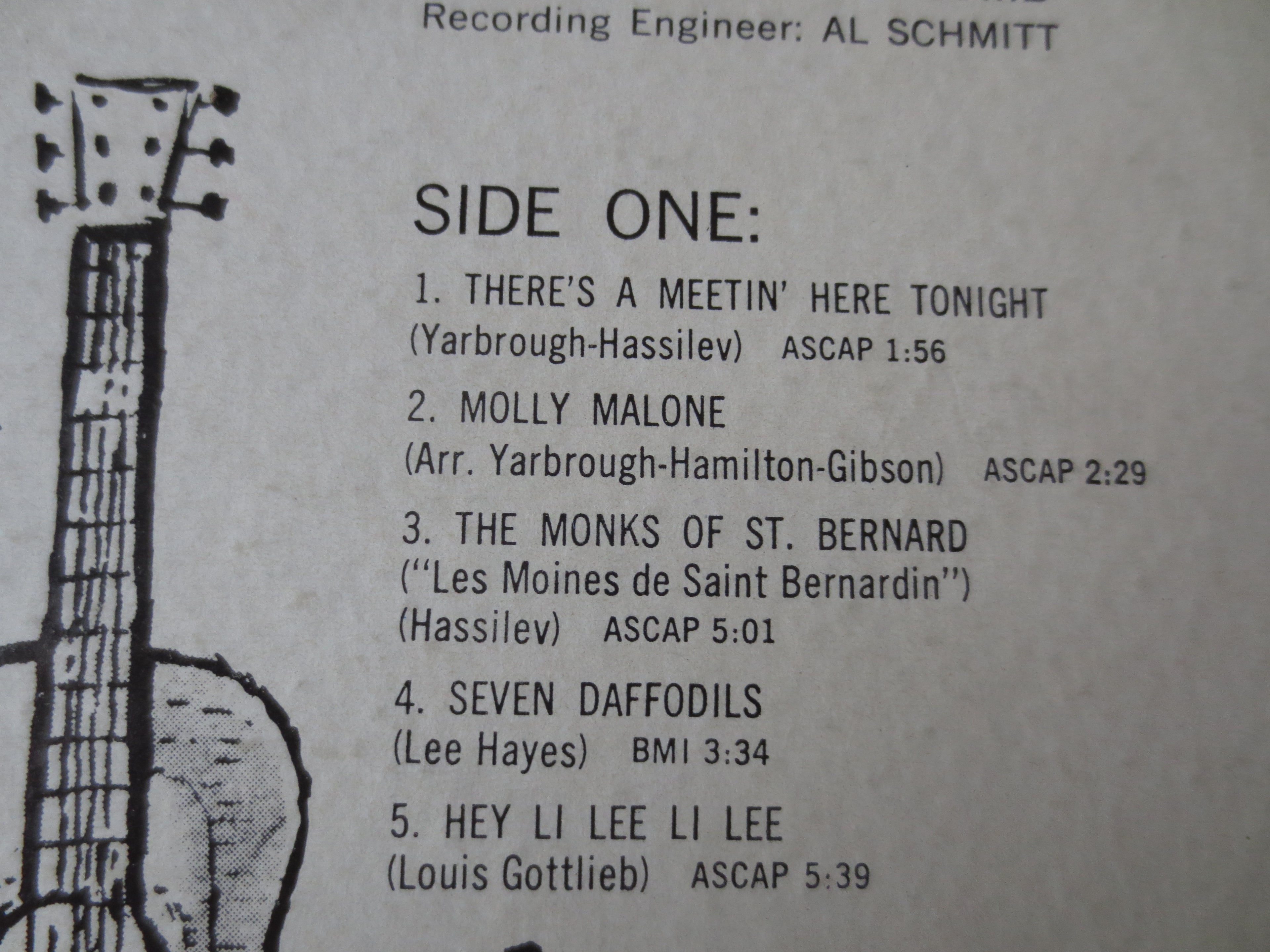 The Limeliters – Tonight in Person (1961) Vinyl LP