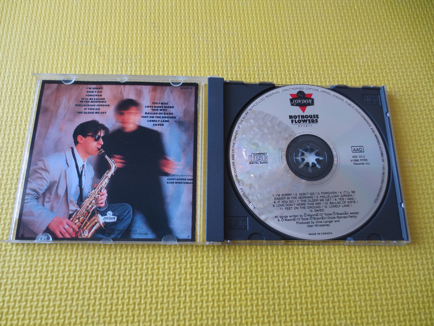 HOTHOUSE FLOWERS, PEOPLE, Rock Cds, Hothouse Flowers Cds, Hothouse Flowers Lps, Classic Rock Cds, Music Cd, 1988 Compact Discs