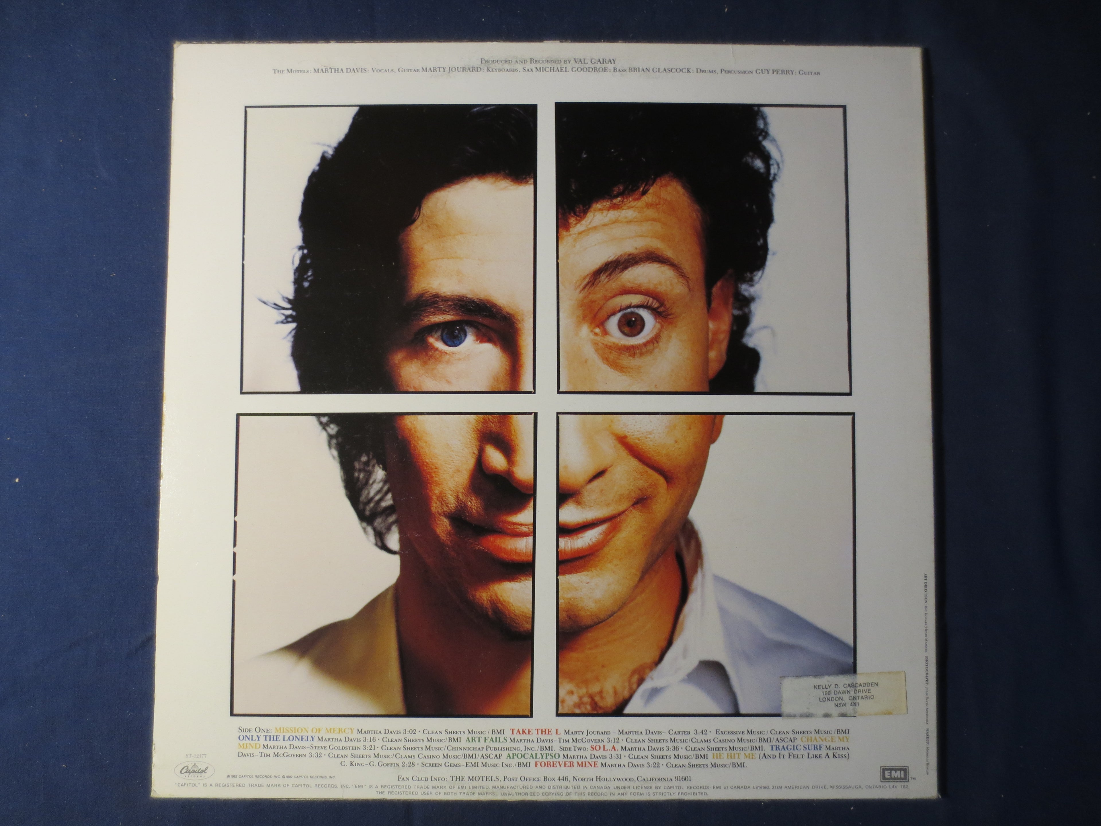 The Motels – All Four One (1982) Vinyl LP