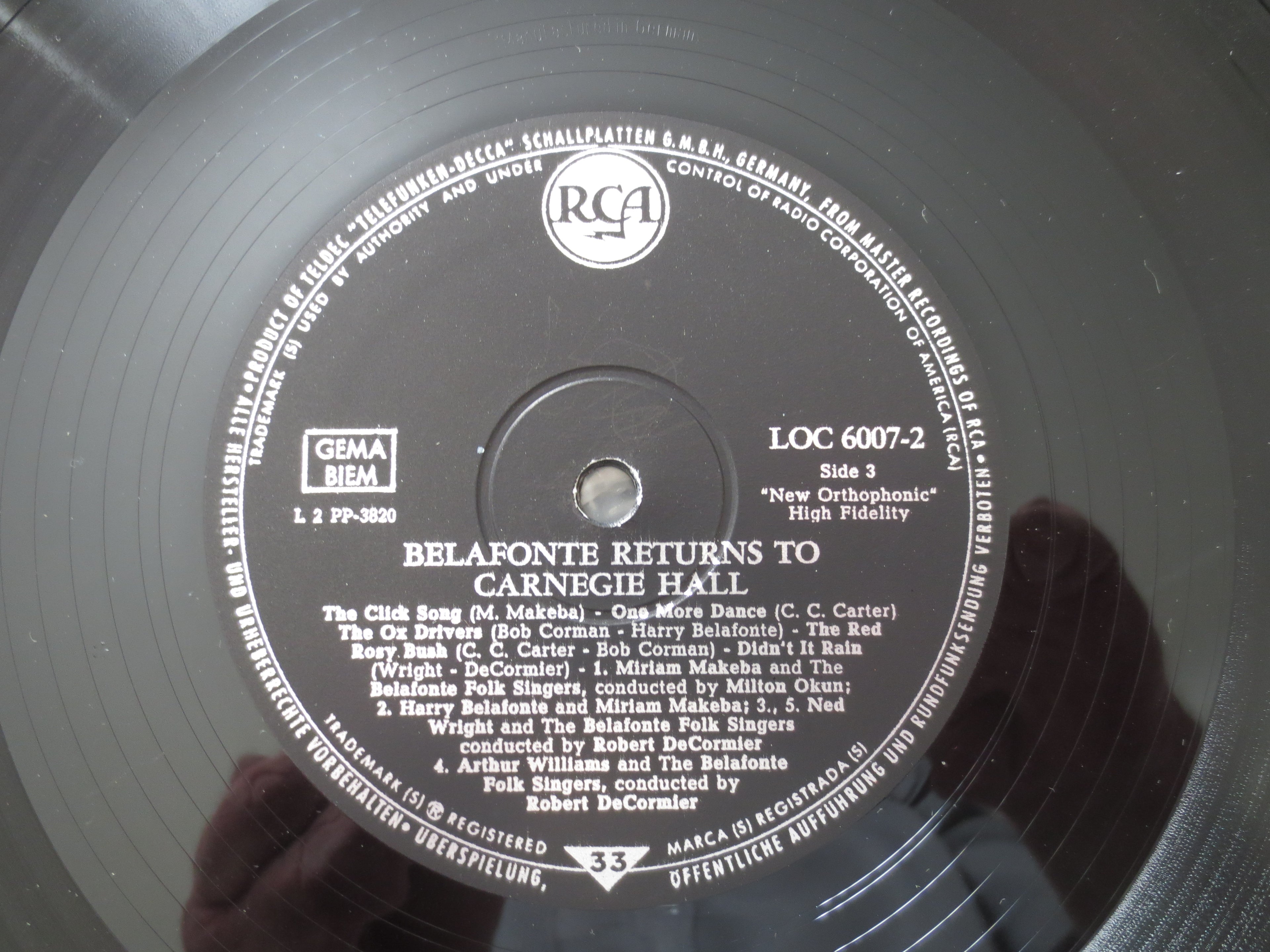 Harry Belafonte – Belafonte Returns to Carnegie Hall (1960) Double Vinyl LP