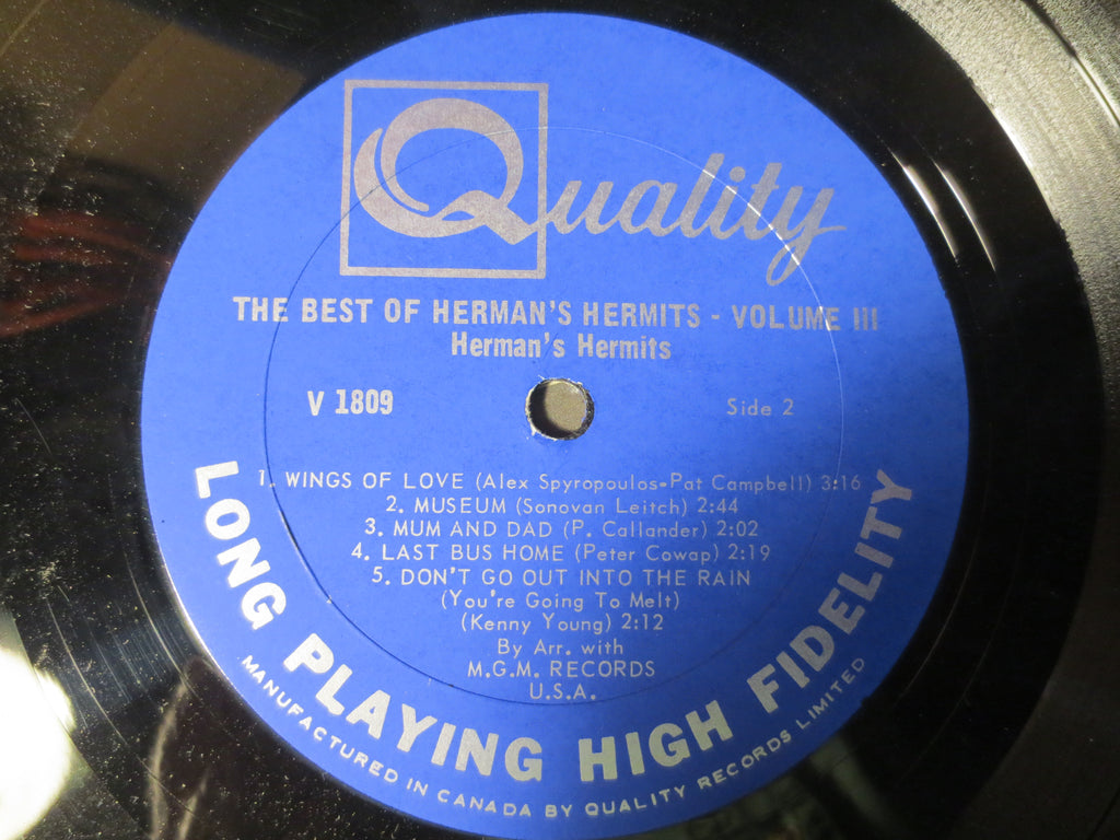 Herman's Hermits – The Best of Herman's Hermits Volume III (1967) Vinyl LP