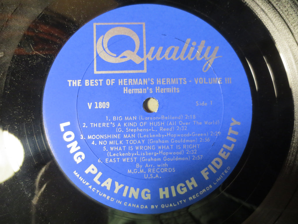 Herman's Hermits – The Best of Herman's Hermits Volume III (1967) Vinyl LP