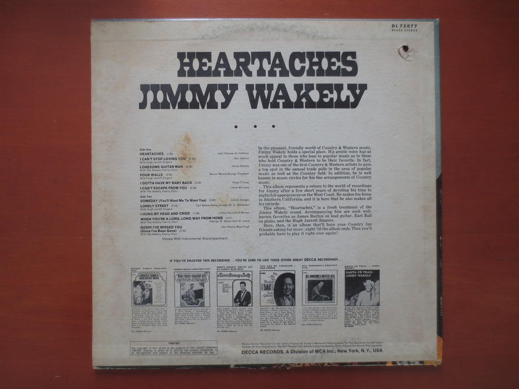 Jimmie Wakely – Heartaches (1969) Vinyl LP