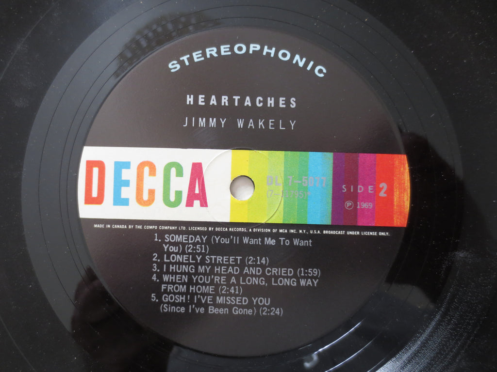 Jimmie Wakely – Heartaches (1969) Vinyl LP