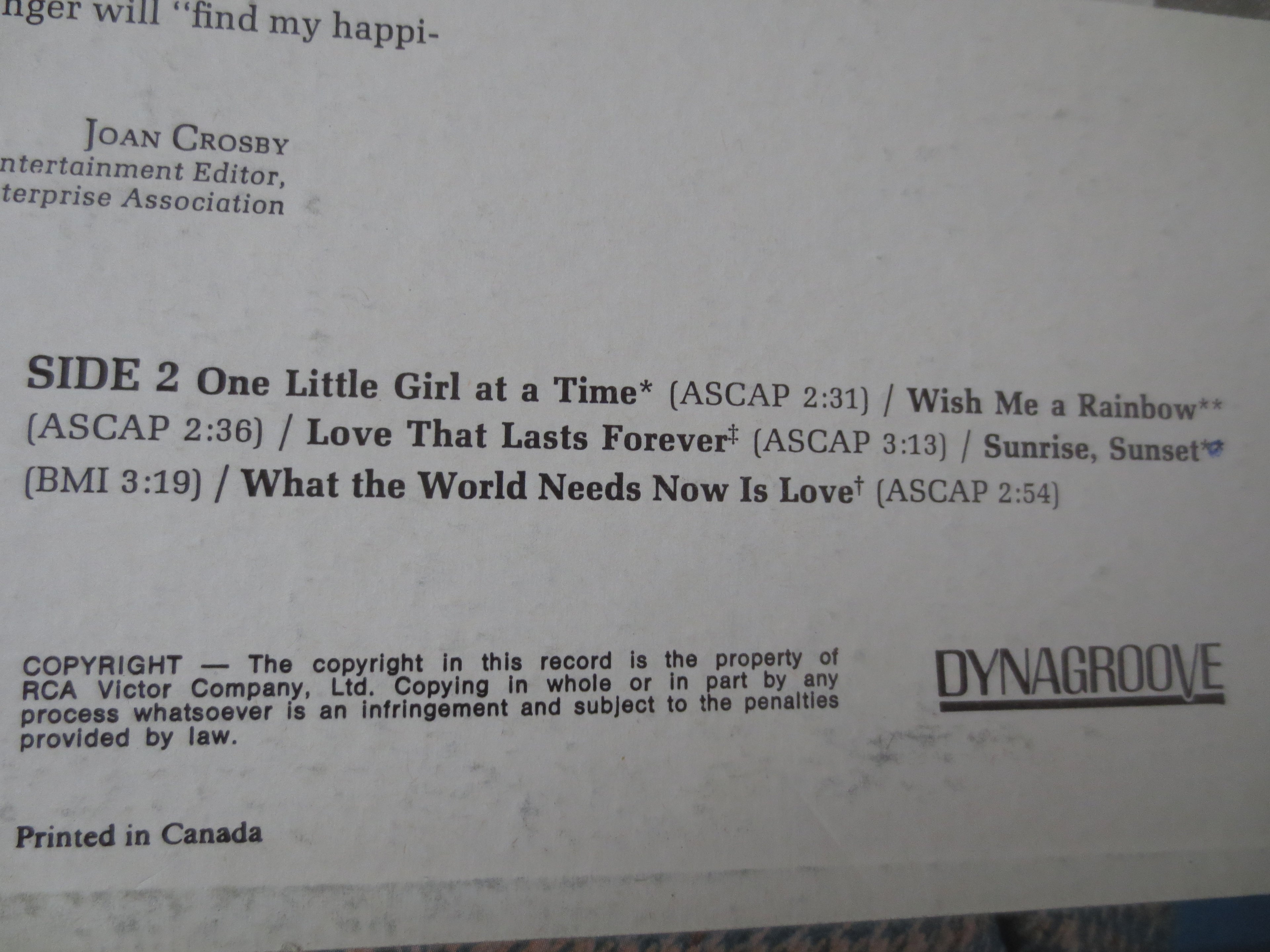 Ed Ames – Time, Time (1967) Vinyl LP