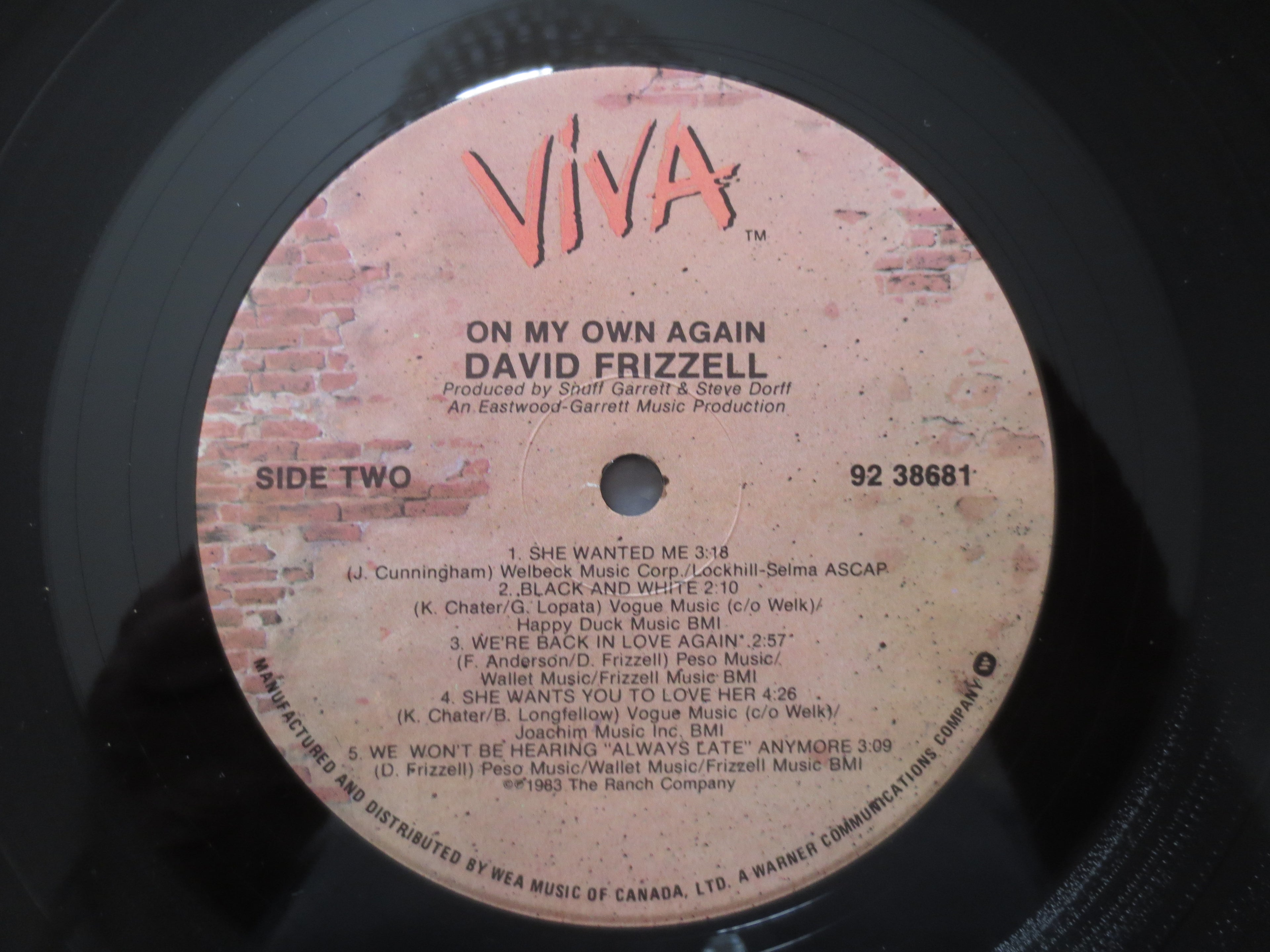 David Frizzell – On My Own Again (1983) Vinyl LP