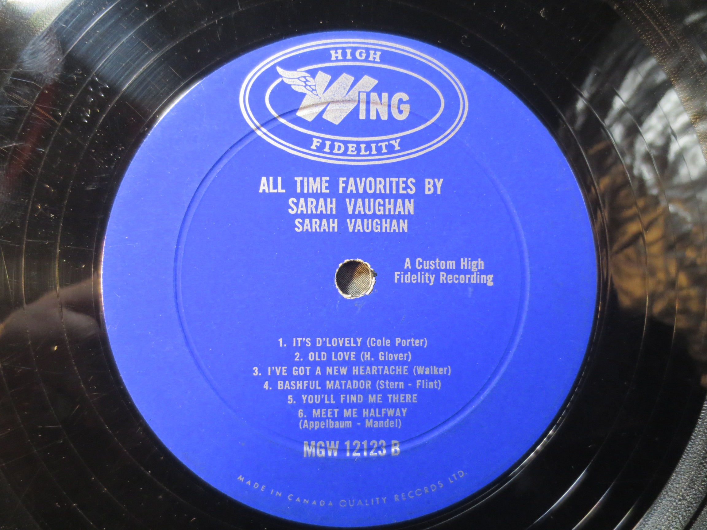 Sarah Vaughan – All Time Favorites (1963) Vinyl LP