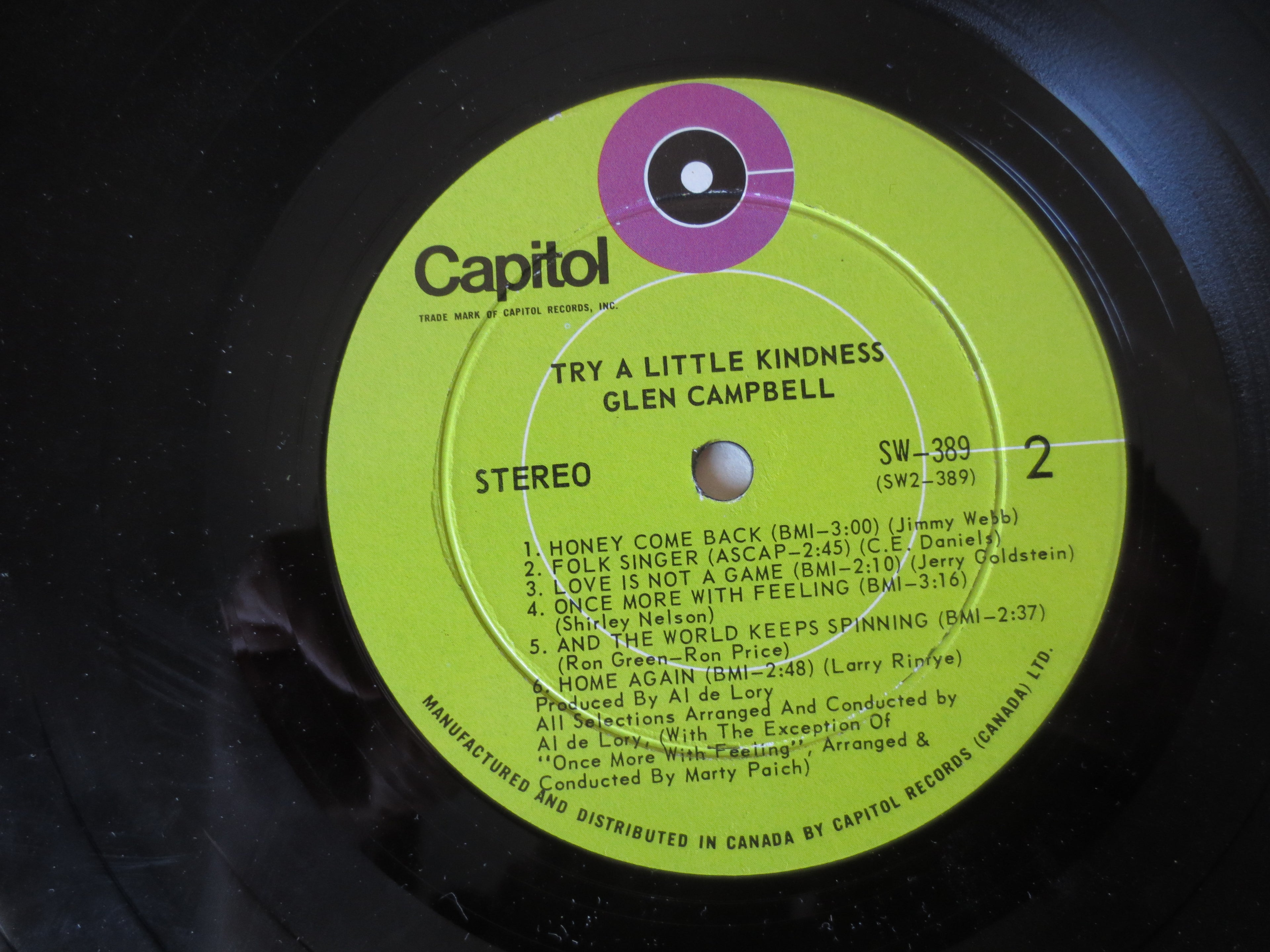 Glen Campbell – Try a Little Kindness (1970) Vinyl LP