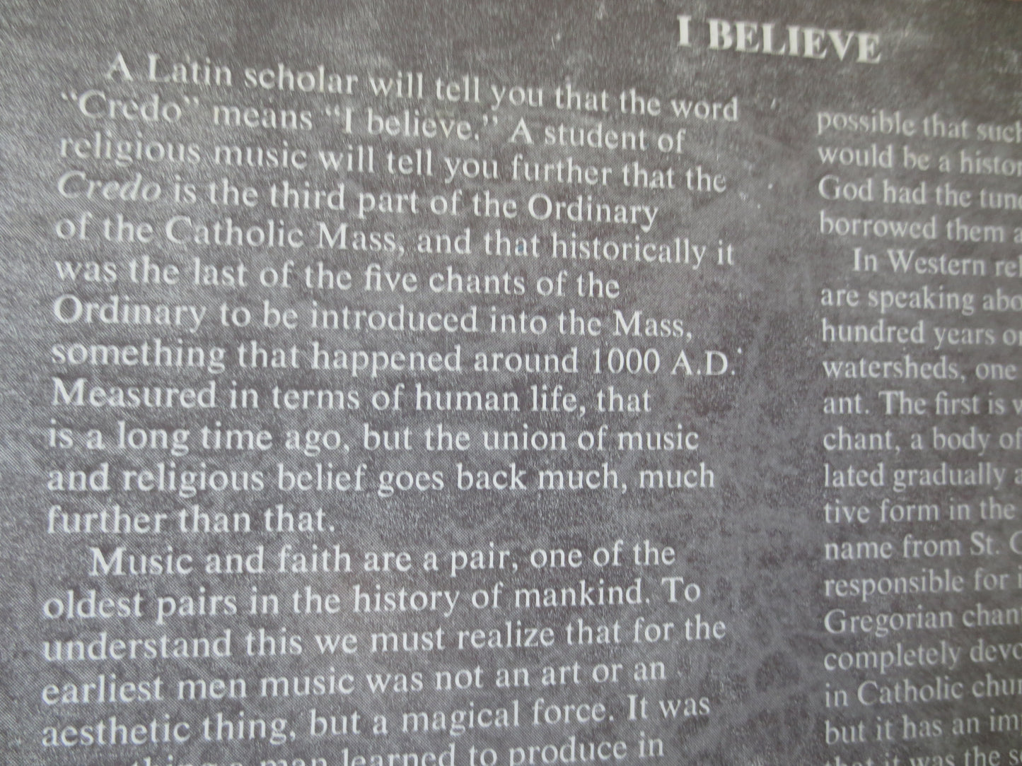 Vintage "I Believe" Columbia Records: 1970 Compilation Album