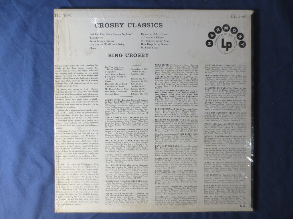 Bing Crosby – Crosby Classics (1958) Vinyl LP