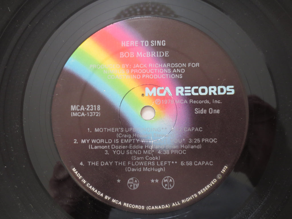 Bob McBride – Here to Sing (1978) Vinyl LP