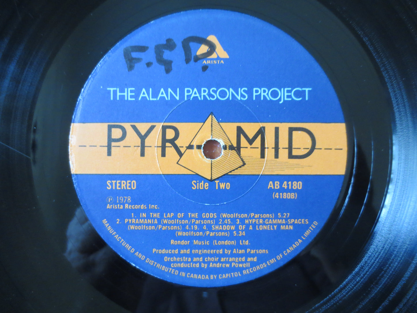 ALAN PARSONS PROJECT, Pyramid, Rock Record, Rock Vinyl, Alan Parsons lp, Record Vinyl, Vinyl Record, Vinyl Lp, 1978 Records