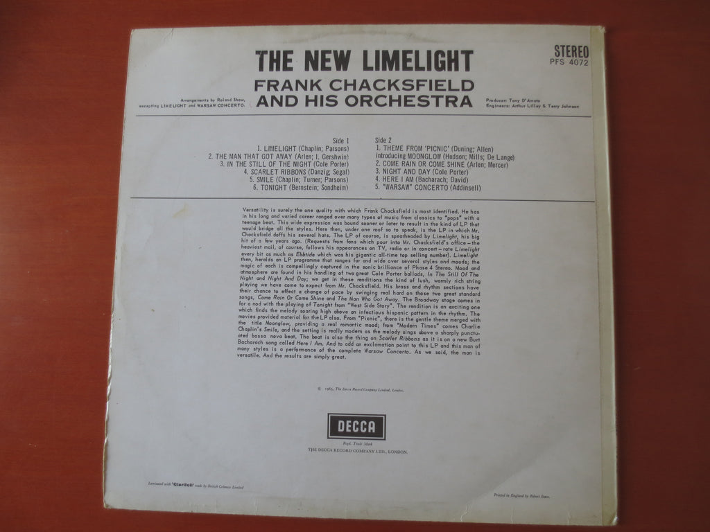 Frank Chacksfield – The New Limelight (1965) Vinyl LP