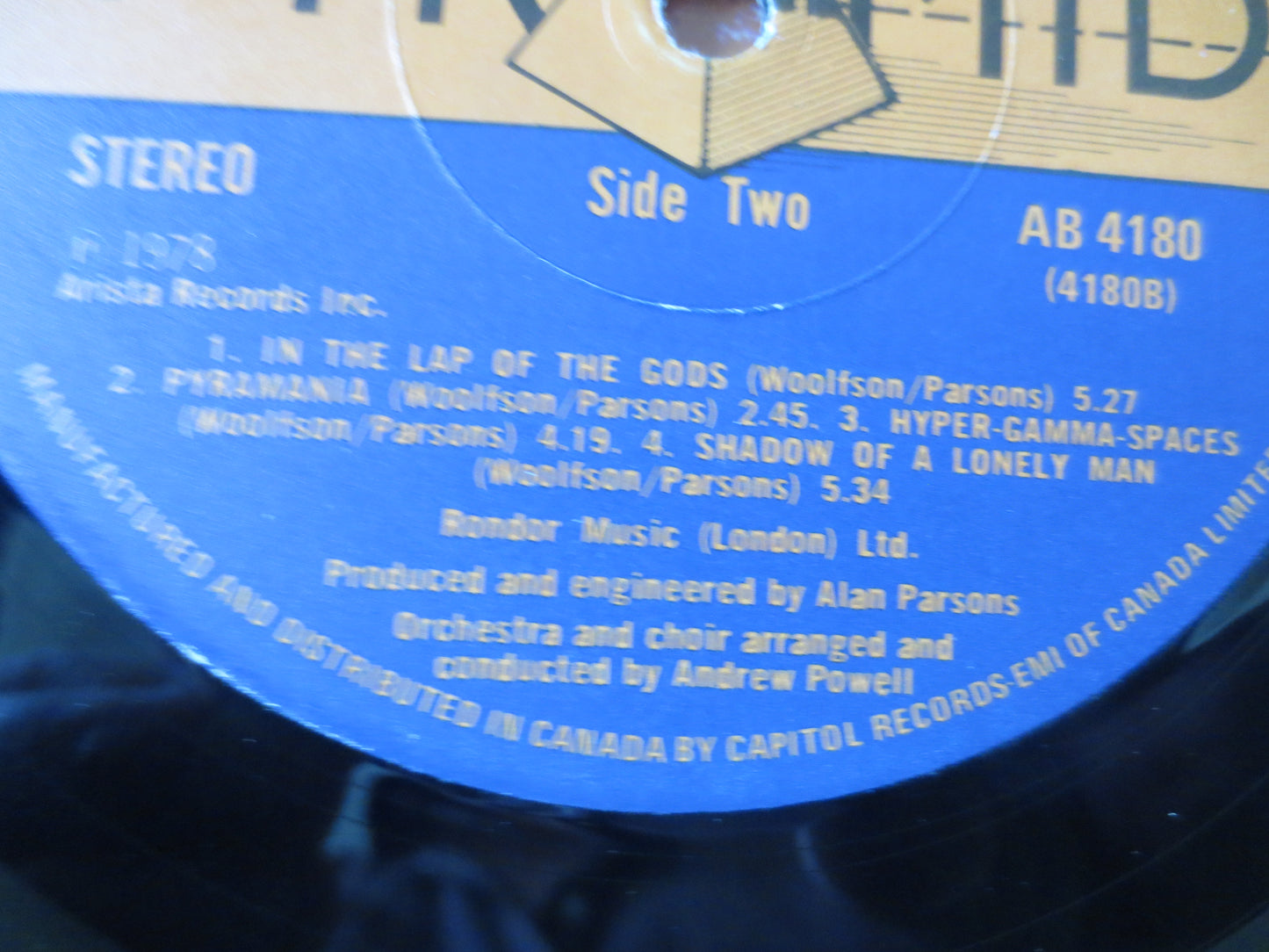 ALAN PARSONS PROJECT, Pyramid, Rock Record, Rock Vinyl, Alan Parsons lp, Record Vinyl, Vinyl Record, Vinyl Lp, 1978 Records
